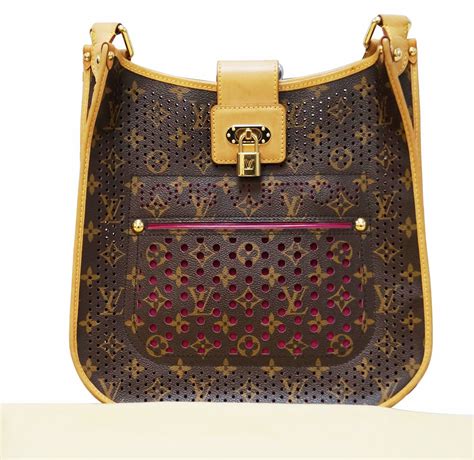 LOUIS VUITTON Monogram Perforated Musette Fuchsia